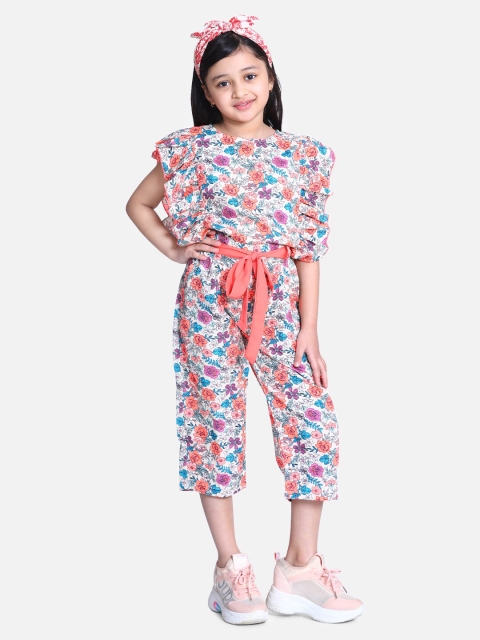 

Cutiekins Girls Multi Color Floral Printed Jumpsuit