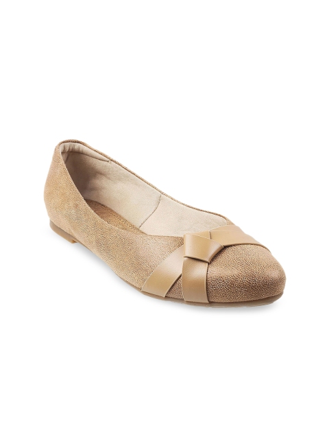 

Metro Women Beige Ballerinas with Bows Flats