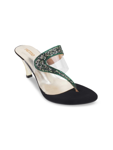 

Metro Green Embellished Slim Sandals