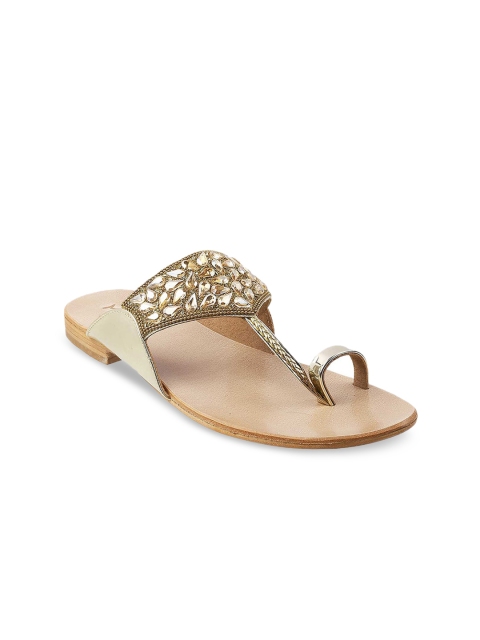 

Metro Women Gold-Toned One Toe Flats