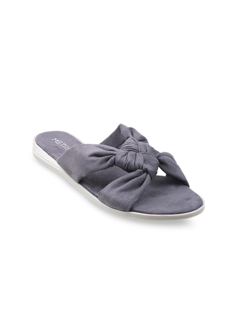 

Metro Women Grey Open Toe Flats