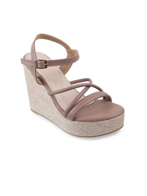 

Metro Gold-Toned Wedge Sandals with Buckles