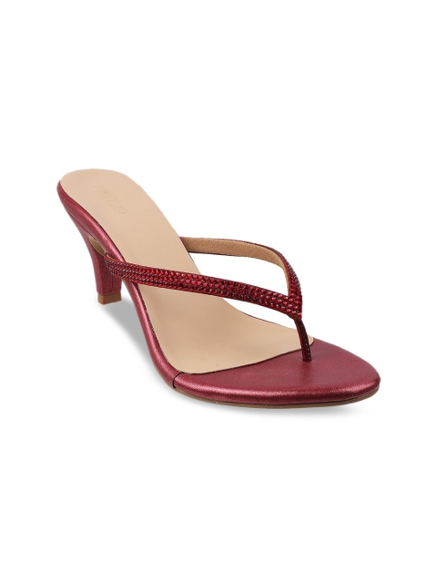

Metro Women Maroon Embellished Sandals