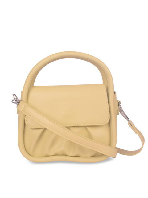 

Bagkok Beige PU Structured Handheld Bag