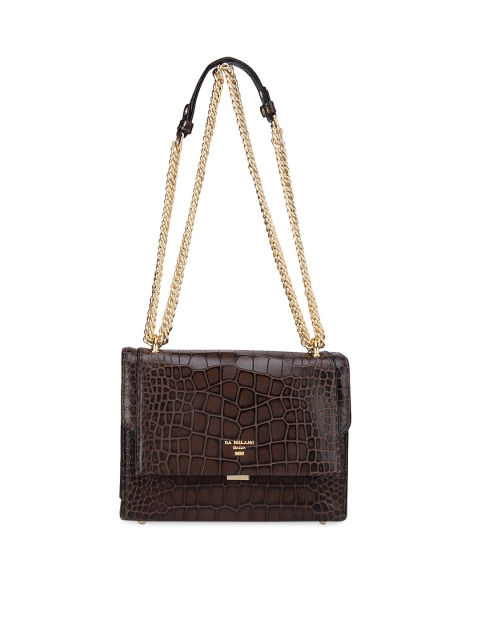 

Da Milano Brown Textured Leather Structured Sling Bag