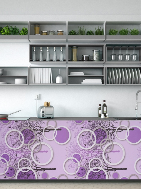 

Ispace Purple & White Printed Wall Stickers
