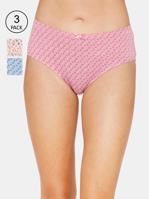 

Zivame Women Pack of 3 Assorted Hipster Briefs ZI2629FASH0BLAK