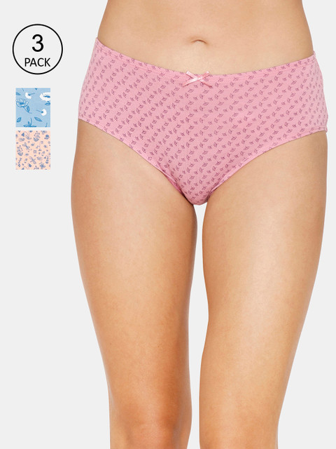 

Zivame Women Pack of 3 Assorted Hipster Briefs ZI2629FASHHSAST