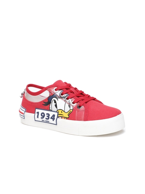 

Call It Spring Women Red Donald Duck Printed Sneakers