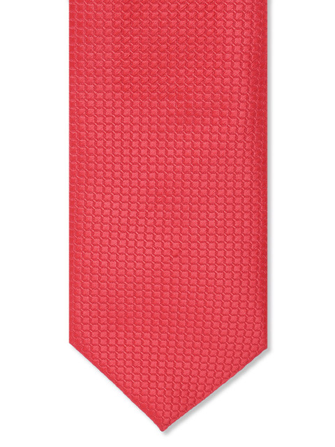 

AD By Arvind Men Red Woven Design Skinny Tie