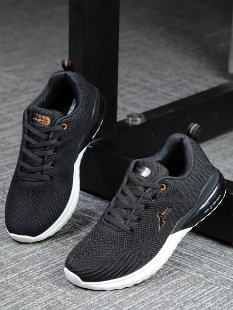 

ABROS Men Black Mesh Running Sports Shoes