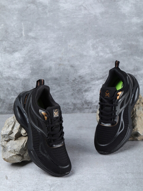 

ABROS Men Black Mesh Running Sports Shoes