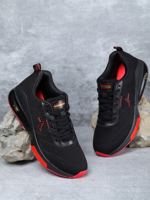 

ABROS Men Red & Black Running Shoes