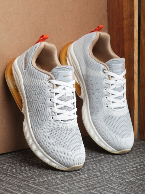 

ABROS Men White Mesh Running Shoes