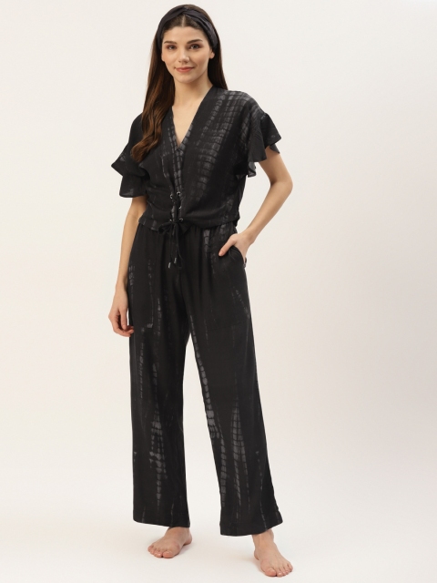 

DREAMSS BY SHILPA SHETTY Women Black Printed Night suit