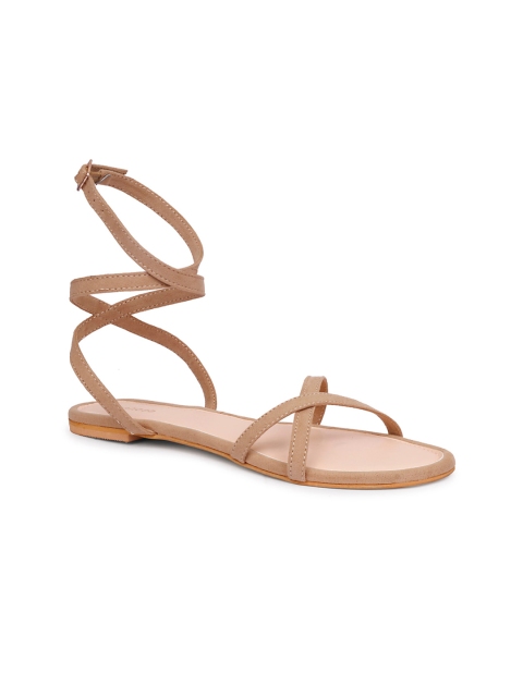 

Sanhose Women Beige Gladiators Flats
