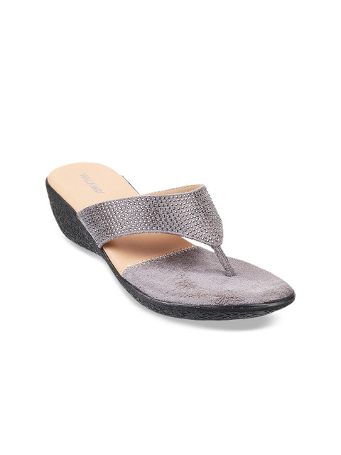

WALKWAY Grey Embellished Wedge Sandals