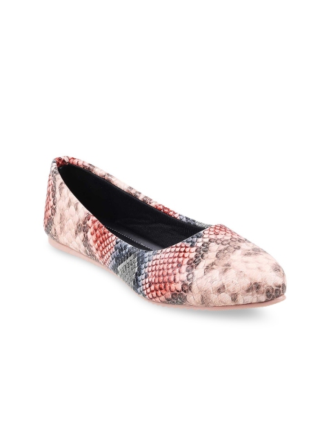 

WALKWAY by Metro Women Peach-Coloured Printed Ballerinas