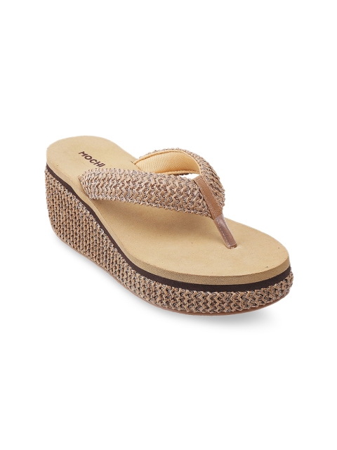 

Mochi Beige Wedge Sandals Heels