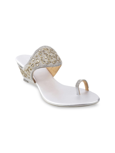 

Mochi Silver-Toned Embellished Stiletto Sandals