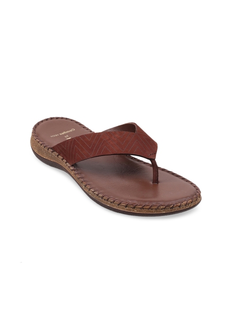 

Mochi Women Brown T-Strap Flats