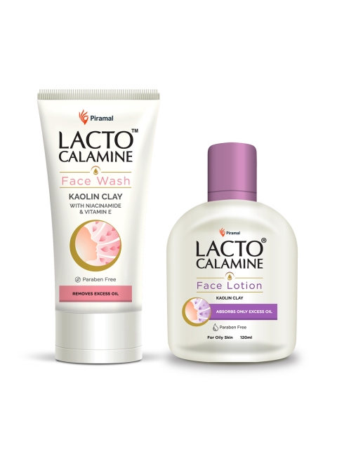 

Lacto Calamine Set of Kaolin Clay Face Wash & Lotion for Oily Skin, White