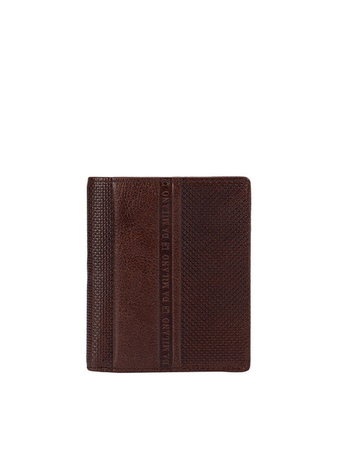 

Da Milano Men Brown Leather Two Fold Wallet