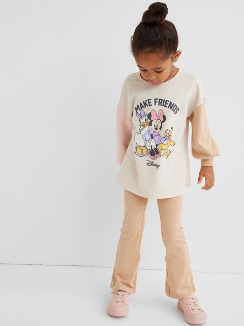 

H&M Girls Beige 2-piece Printed Set