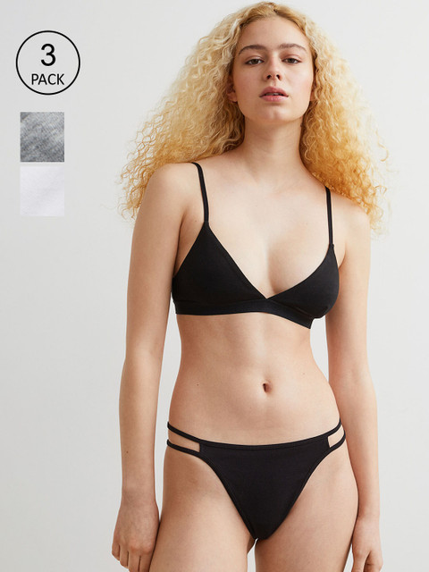 

H&M Black 3-Pack Thong Briefs