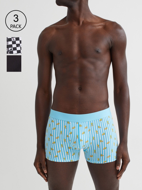 

H&M Men 3-Pack Cotton Short Trunks, Black