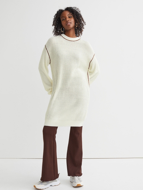 

H&M Women White Knitted Dress