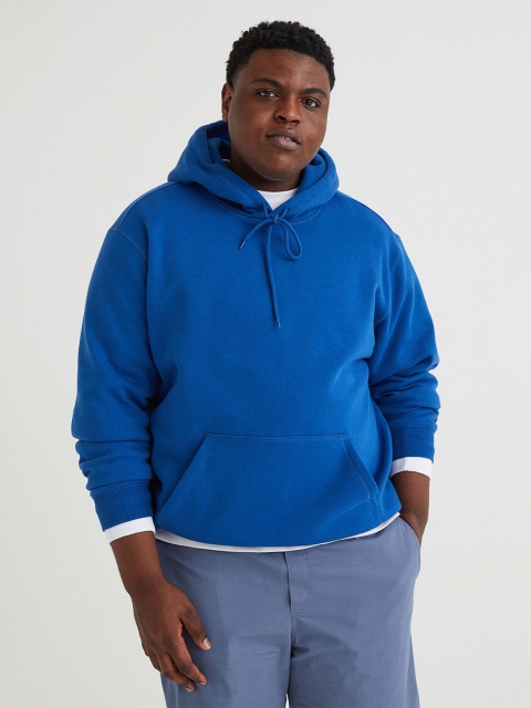 

H&M Men Blue Relaxed Fit Hoodie