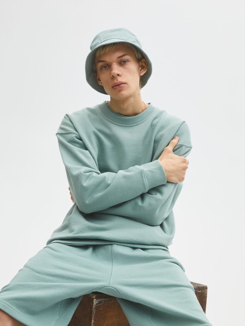 

H&M Men Oversized Fit Cotton Sweatshirt, Green