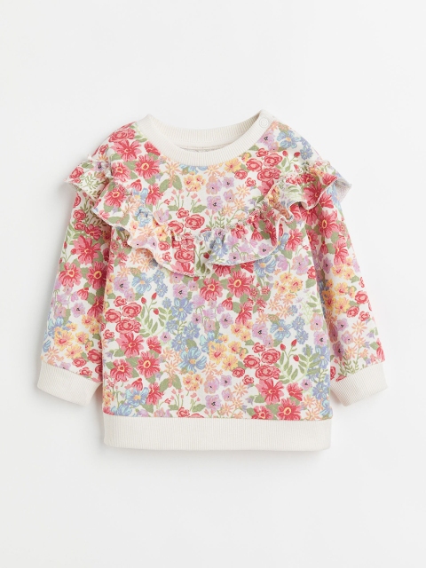 

H&M Girls Multicoloured Floral Print Sweatshirt, Multi