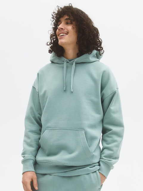 

H&M Men Green Oversized Fit Cotton hoodie
