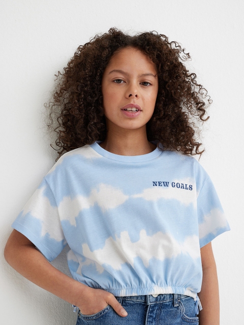 

H&M Girls Blue Drawstring T-shirt