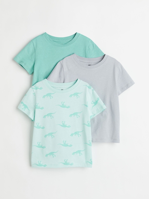 

H&M Boys Grey & Green 3 Pack T Shirts