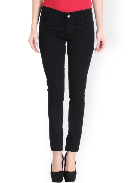 fungus Women Black Slim Fit Low-Rise Clean Look Jeans available at myntra for Rs.1119
