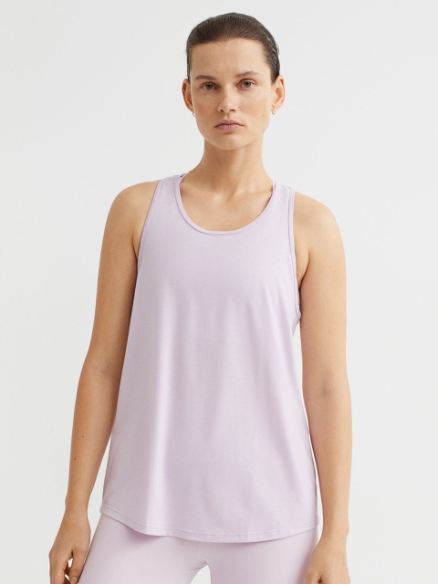 

H&M Women Purple Solid Sports Vest top