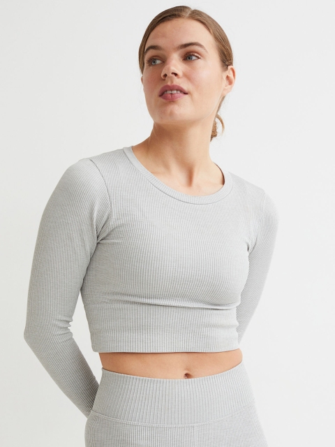 

H&M Grey Seamless Sports Top