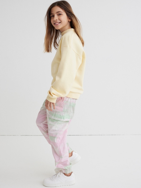 

H&M Girls Pink & Green Cotton Cargo Trousers