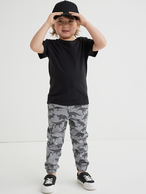 

H&M Boys Grey Twill Pull-On Trousers