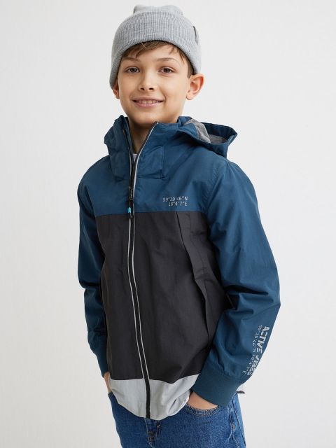 

H&M Boys Blue Block-Coloured Windbreaker