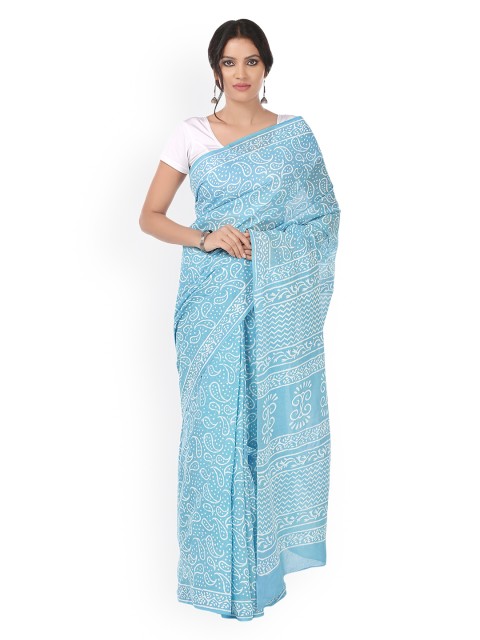 

Kalakari India Blue Cotton Handmade Indigo Dabu Print Traditional Handloom Sustainable SareeKalakari India Blue Dabu Hand Block Print Handcrafted Cotton Sustainable Saree