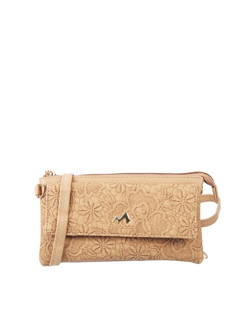 

Metro Women Beige Textured Envelop Clutch