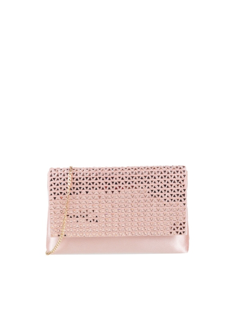 

Metro Women Peach-Coloured Embellished Envelope Clutch