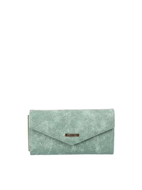 

Metro Green Textured Envelope Clutch