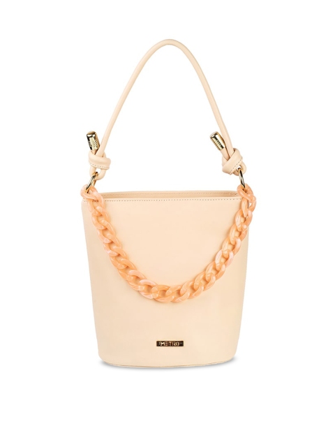 

Metro Peach-Coloured PU Bucket Handheld Bag