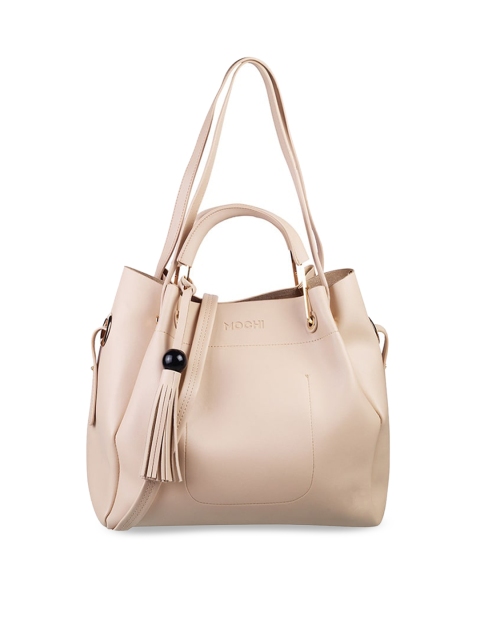 

Mochi Beige PU Structured Shoulder Bag with Tasselled