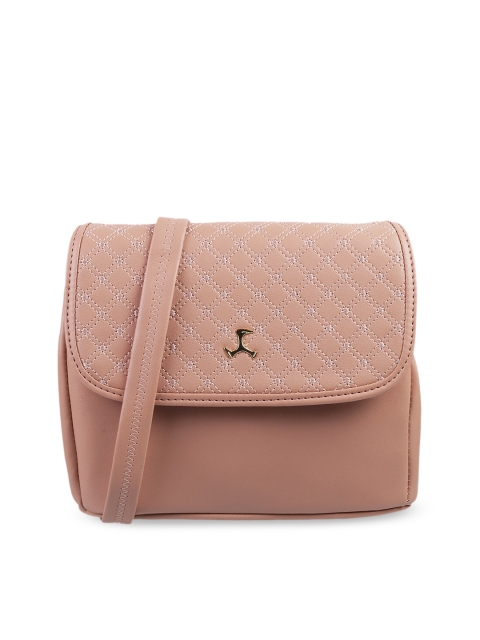 

Mochi Beige Textured PU Structured Sling Bag